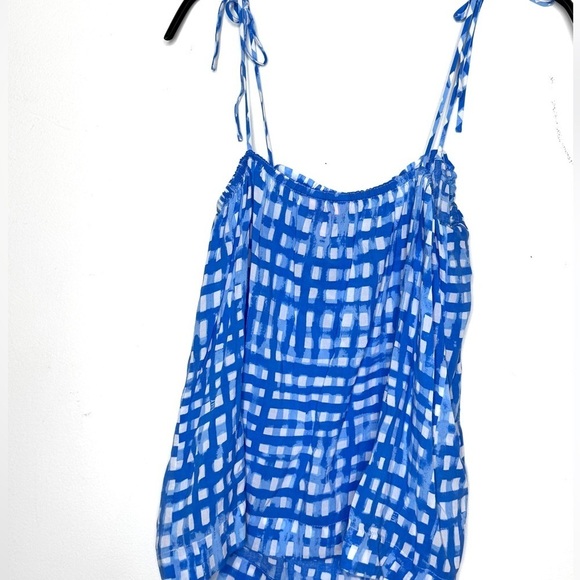 Lilly Pulitzer Women's Blue and White Gingham tank Size Small - Picture 3 of 4